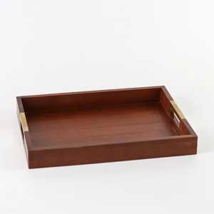 Plateau combiné en cuir PU contemporain avec finition lisse pour une décoration intérieure haut de gamme, utilisation sur le bureau, service à thé - Product Image 3