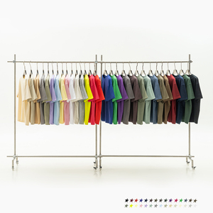 T-shirt unisexe en coton 100% surdimensionné en gros avec motif de lettres, tissu tricoté respirant, manches courtes - Product Image 1