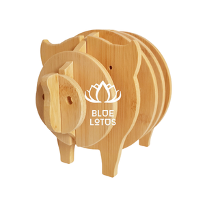 Ensemble de sous-verres d'animaux en bois de charme avec d'adorables figurines d'animaux parfaits pour un usage quotidien et des occasions spéciales - Product Image 1
