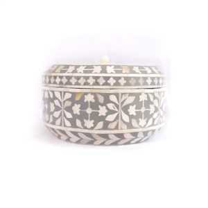 Premium Bone Inlay Jewelry <b>Chest</b> with Resin Detailing Handmade Decorative MOP Organizer Box for Wedding & Anniversary Gifts - Product Image 2