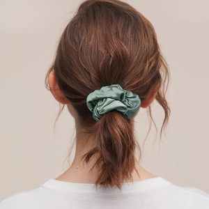 Soft Custom Logo Elasticated 100% Silk <b>Hair</b> Ties <b>Hair</b> Accessories for Women OEM <b>Scrunchy</b> <b>Hair</b> Tie Made in Vietnam - Product Image 3