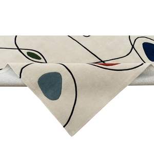 Luxury Custom-Designed Woolen Carpets Hand-Tufted <b>Bamboo</b> Silk Rugs with Artistic Embroidery Soft Prayer Area Rug Sets Loop Pile - Product Image 4