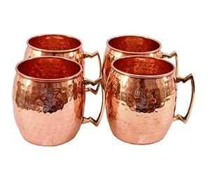 Nueva taza recubierta de cobre de mula de diseño 2023, tazas de acero inoxidable para beber cerveza grabada chapada en cobre de proveedor indio - Product Image 1