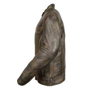 Chaqueta de Cuero Vacuno Genuino para Hombre, Personalizable, de Alta Calidad, Impermeable, de Secado Rápido, Ecológica, con Cuello Alto, para Invierno - Product Image 4