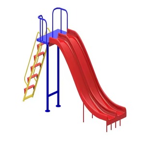 Çevre dostu açık eğlence ekipmanları çocuklar iç<span class=keywords><strong>in</strong></span> çift slayt bahçe oyun malzemeleri - Product Image 6