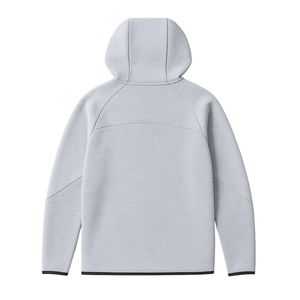 Chaqueta Deportiva Ligera con Capucha y Cremallera Completa, Impermeable y Cortavientos, para Hombre, Color Gris Piedra, con Bordado Frontal - Product Image 2