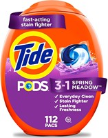 Tide PODS Lessive en dosettes 3-en-1 Détachant et Anti-odeurs 112 unités