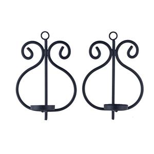 Premium Modern Black Metal <b>Candle</b> Stands Durable Handcrafted <b>Holder</b> With Attractive Wire Design for Lighting <b>Wall</b> Displaying - Product Image 3