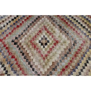 Tapis turc vintage 3,6x8,7 pieds, tapis en laine unie rouge - Product Image 5