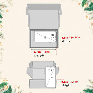Petite boîte-cadeau de Noël de cadeau de 6x4x2 pouces avec couvercle, boîtes d'expédition recyclables en carton ondulé pour les petites entreprises, pour le cadeau - Product Image 2