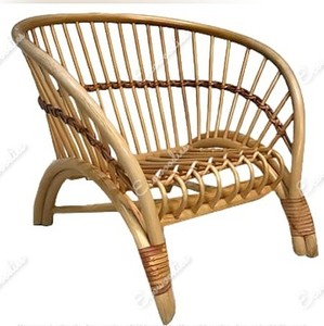 เก้าอี้เลานจ์ไม้ไผ่เดี่ยวแบบทันสมัยสำหรับสวนกลางแจ้งสวนวิลล่าห้องนั่งเล่นร้านอาหารคาเฟ่-เสถียรภาพที่ดีสำหรับการนั่งพักผ่อน - Product Image 1