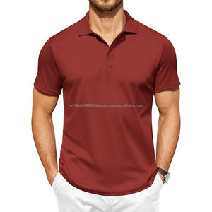 Vêtements décontractés Polo à manches longues pour hommes Chemise à manches courtes 100% coton 220GSM Couleur unie Chemise polo vierge pour hommes - Product Image 1
