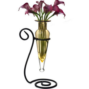 Vase à fleurs en verre et fer de style moderne, écologique, personnalisable, multicolore, pour la maison, les mariages, le salon, la décoration de table - Product Image 3