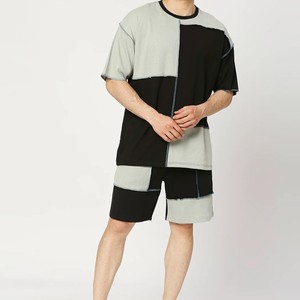 Ensemble de t-shirts à manches courtes décontractés de haute qualité pour hommes léger et respirant en polyester/coton à la mode d'été - Product Image 1