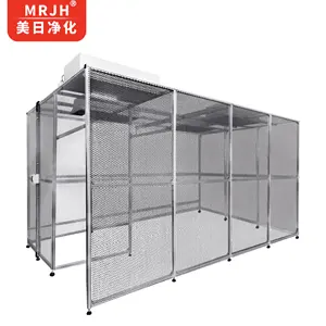 Clase 100-10000 GMP modular libre de polvo portátil industrial sala limpia pared blanda equipo HEPA para envasado/procesamiento de alimentos