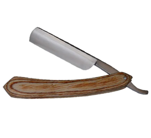 Tijeras de salón de barbero desechables de primera calidad, cuchilla de corte recto de acero inoxidable con mango de madera para afeitar y cortar el pelo - Product Image 2