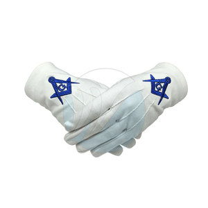 Guantes masónicos hechos de algodón, venta al por mayor, ropa de uso general, ropa de seguridad para las manos - Product Image 6
