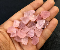 10 pièces de pierres précieuses brutes de quartz rose 100% naturel, taillées à la main, 12-16MM, pierres de guérison pour pendentif, bague, collier