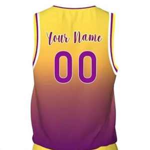 Haute qualité personnalisé votre propre uniforme de basket-ball d'équipe 100% Polyester Logo personnalisé respirant et léger - Product Image 5