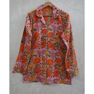 Ensemble de pyjama d'été en coton pour femmes, vêtements de détente confortables, vêtements de nuit intimes, vêtements de nuit respirants, séchage rapide, floral - Product Image 2