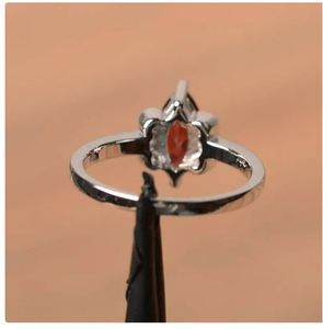 925โกเมนอัญมณีธรรมชาติแหวนเงินแท้สำหรับงานแต่งงานของผู้หญิงหรืองานหมั้น - Product Image 3