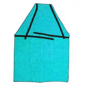 Tablier de sécurité industriel sans manches durable en cuir de vachette fendu coton prévention des incendies isolé résistant aux taches résistant à l'usure uni - Product Image 3