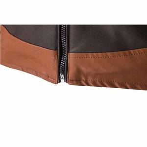 <b>Men's</b> High Quality Durable Windproof Canvas <b>Leather</b> Jacket with Stand Collar Winter Hot Sales Best Design Competitive Price - Product Image 6