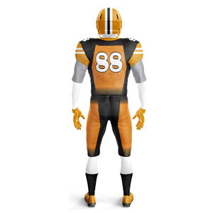 Pantalon en jersey à manches courtes en polyester à séchage rapide pour hommes ensembles d'uniformes de football américain en gros avec taille d'équipe et options de taille - Product Image 6