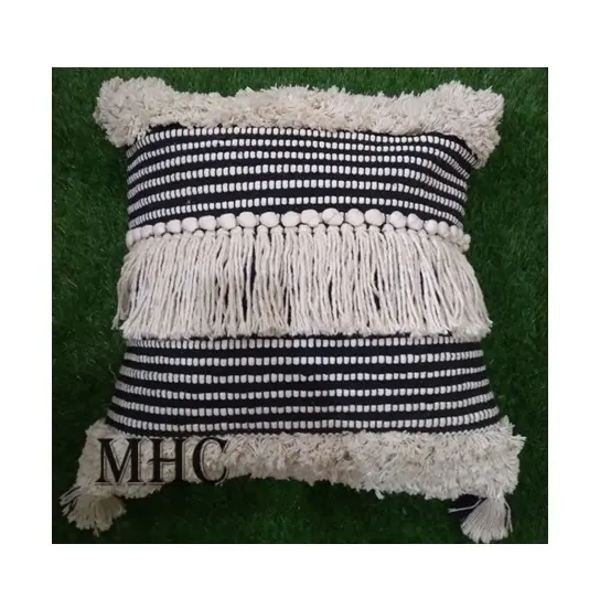 Nouveau design housse de coussin en macramé pour la maison hôtel Restaurant canapé coussins décoratifs en macramé indien