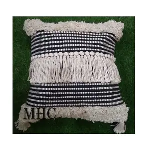 Thiết kế mới macrame Cushion Cover cho nhà khách sạn nhà hàng sofa trang trí Ấn Độ macrame đệm