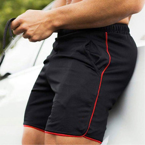 Short de sport pour homme en polyester 100% de qualité supérieure avec logo personnalisé, motif uni et teint, style décontracté, fonction anti-rides - Product Image 2