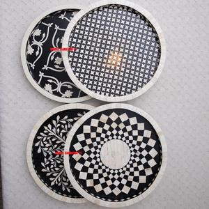 Plateau de service pour décor de l'aïd, artisanal en bois, mère de la perle, outils de cuisine, plateau à RAMADAN, nouveau DESIGN - Product Image 4