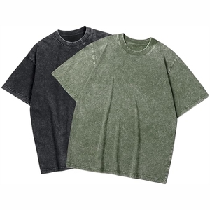 เสื้อยืดสำหรับผู้ชายผ้าฝ้ายบ็อกซี่เฮฟวี่เวทซักได้ - Product Image 3