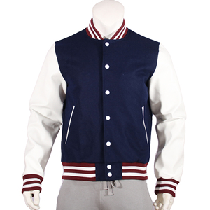 Laine Bady cuir Long Street Style Logo recadrée Letterman vestes personnalisé Varsity Bomber veste hommes - Product Image 4