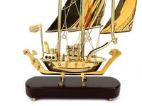 Artisanat métallique de haute qualité, bateau antique en laiton pour table, bureau et décoration de salon, de bureau et de maison