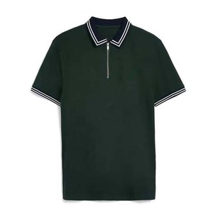 2025 calidad superior estilo Casual algodón de talla grande camisa transpirable de secado rápido hombres Slim Fit manga corta Polo camisetas media cremallera - Product Image 2
