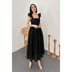 <b>Black</b> <b>Lace</b> Embroidered Dress - <b>Black</b> - Product Image 2