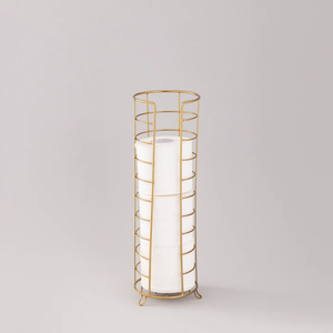 Soporte de papel higiénico de Metal plateado de lujo, dispensador de papel higiénico para baño, almacenamiento de papel higiénico, soporte de pie independiente - Product Image 3