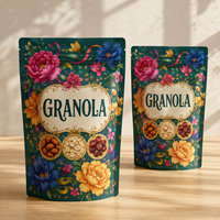 Sachet Doypack Premium Anti-humidité Qualité Alimentaire pour Granola, Refermable avec Fermeture Zip, Impression Personnalisée pour Aliments pour Animaux et Chewing-gum