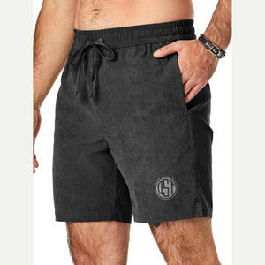 Shorts de sport décontractés pour hommes, taille mi-haute, en laine et 100 % polyester, écologiques, respirants et à séchage rapide, vente en gros - Product Image 6