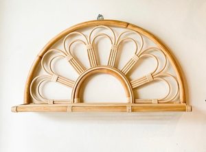 Wholesale Handmade Rattan Storage <b>Book</b> Ornaments <b>Shelves</b> Wall Hanging <b>Shelf</b> Rack for Home Decoration - Product Image 4