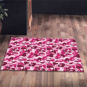 Tapis à motifs rose, tapis rose poudré, tapis imprimé pour chambre de fille, tapis fin non tissé - Product Image 5