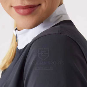 Chemises d'équitation pour femmes de haute qualité, nouveau style 2025, vêtements pour adultes, spandex/coton, respirant, léger, écologique, court - Product Image 4