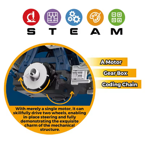 87 pièces de jouets de construction mécanique robotique Steam pour enfants, expérience scientifique intelligente à faire soi-même, programmation, carte routière, engrenage, science, ingénierie - Product Image 2