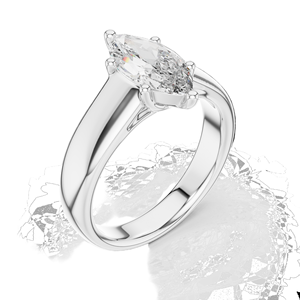 Anillo de Diamante de Laboratorio Marquise de 2.00 CT para Mujer, Claridad VVSVS EF, Oro de 18KT, 14KT, 10KT y Plata 925, Oro Rosa, Amarillo, Blanco - Product Image 4