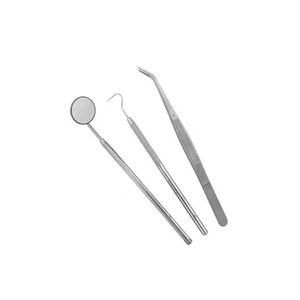 Espejo de diagnóstico dental, cabezal de acero inoxidable, escalador de espejo bucal y juego de pinzas, espejo dental recubierto antivaho para mayor claridad - Product Image 1
