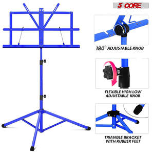 Soporte de Música Ajustable de 5 Niveles, 57 Pulgadas, Soporte de Escritorio para Partituras, Soporte de Libros Portátil Totalmente Metálico - Product Image 3