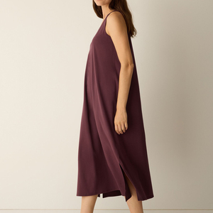 Đầm ngủ cotton hữu cơ chất liệu interlock, không tay, đồ ngủ nữ, váy ngủ mùa hè, quần áo ngủ nữ, nhà sản xuất quần áo ngủ - Product Image 6