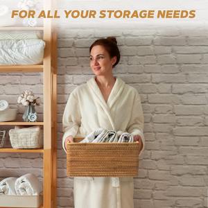 Natural wicker box with lid and dividers Handmade <b>Storage</b> Box Eco-Friendly Natural Home and Home Decor Wholesale from Vietnam - Product Image 3