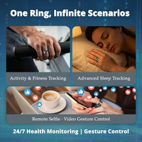 Bague connectée de luxe, tracker d'activité, mesure de l'oxygène sanguin et de la fréquence cardiaque, étanche 10 ATM pour la natation, vente en gros disponible